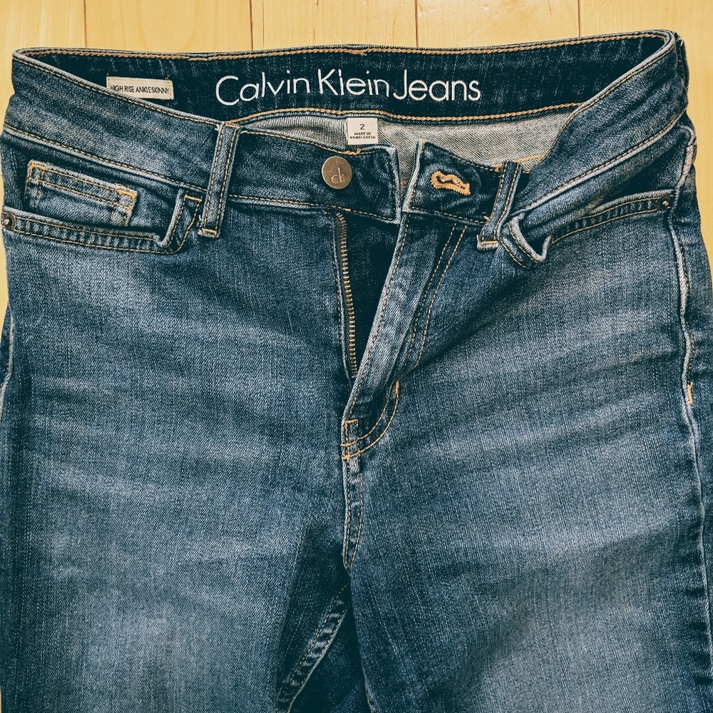 Calvin Klein Ankle Cropped High-waisted Jeans